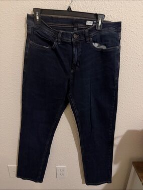 F&F Men's Dark Indigo Slim Straight Jeans 34x30